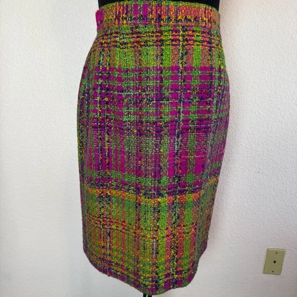 Vintage Bazar Christian LaCroix Sz 40FR Multicolor Wool Blend Blazer and Skirt - Picture 16 of 16
